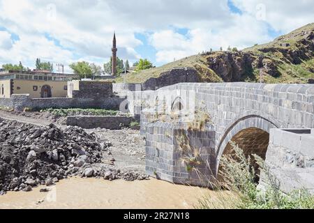 The historic city of Kars, located at the eastern border of Turkey, has Armenian, Islamic and Russian architecture Stock Photo