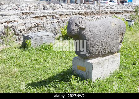 The historic city of Kars, located at the eastern border of Turkey, has Armenian, Islamic and Russian architecture Stock Photo