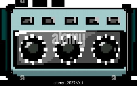 audio headphone amp game pixel art vector illustration Stock Vector ...