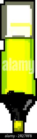 yellow highlighter game pixel art vector illustration Stock Vector