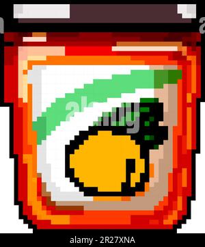 marmalade jam fruit food game pixel art vector illustration Stock Vector