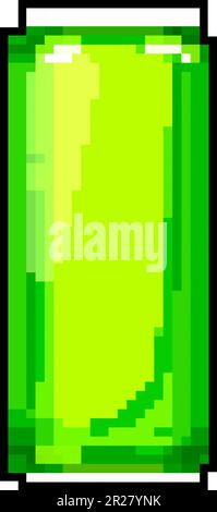 organic juice bottle game pixel art vector illustration Stock Vector