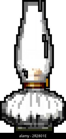 old kerosene lamp game pixel art vector illustration Stock Vector