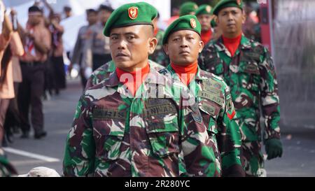 Indonesian army in uniform Stock Photo