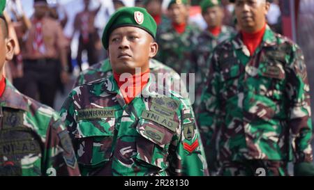 Indonesian army in uniform Stock Photo