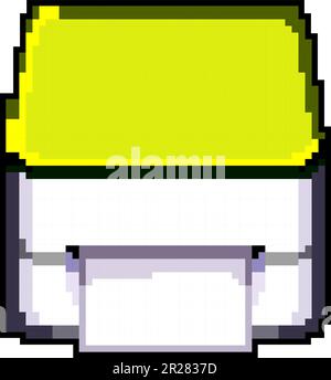 roll label printer game pixel art vector illustration Stock Vector