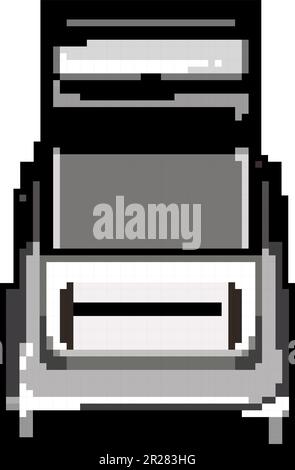 magnets label printer game pixel art vector illustration Stock Vector