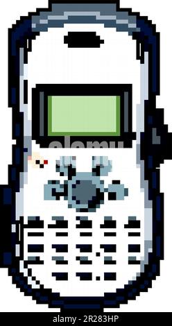 adhesive label printer game pixel art vector illustration Stock Vector