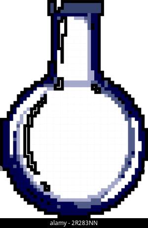 equipment laboratory glassware game pixel art vector illustration Stock ...