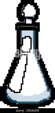 equipment laboratory glassware game pixel art vector illustration Stock ...