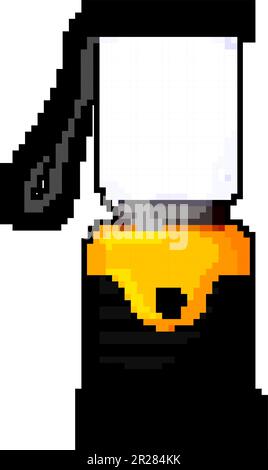 oil lantern camp lamp game pixel art vector illustration Stock Vector