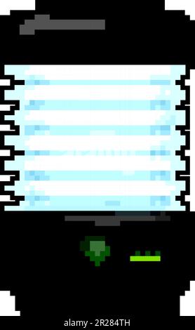 electric lantern camp lamp game pixel art vector illustration Stock Vector