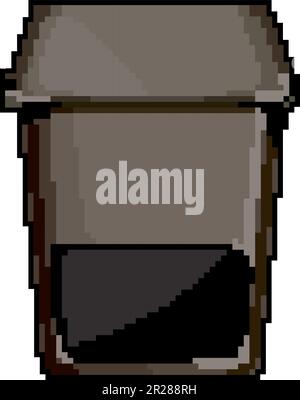 post mailbox letter game pixel art vector illustration Stock Vector