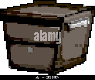 envelope mailbox letter game pixel art vector illustration Stock Vector