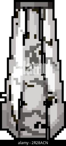 plant marble vase game pixel art vector illustration Stock Vector
