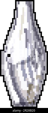 home marble vase game pixel art vector illustration Stock Vector