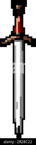 metal medieval weapon game pixel art vector illustration Stock Vector