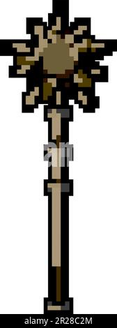 ancient medieval weapon game pixel art vector illustration Stock Vector