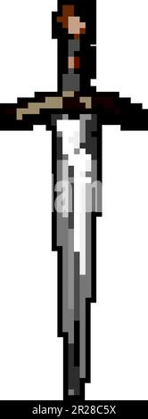 war medieval weapon game pixel art vector illustration Stock Vector