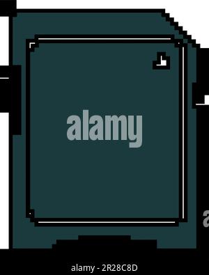 black memory card game pixel art vector illustration Stock Vector