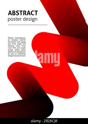 Red Modern Colorful Poster Stock Vector