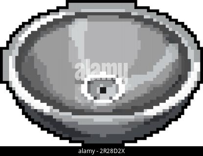 modern metal sink game pixel art vector illustration Stock Vector Image ...