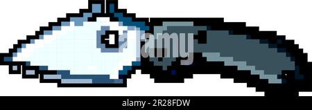 weapon military knife game pixel art vector illustration Stock Vector