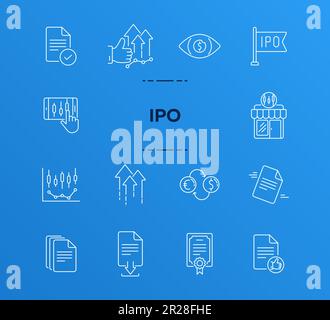IPO icon set Stock Vector
