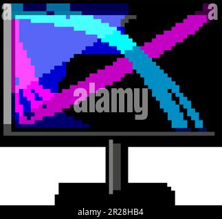 blank monitor pc game pixel art vector illustration Stock Vector Image ...
