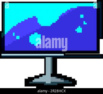 blank monitor pc game pixel art vector illustration Stock Vector Image ...