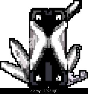 opener knife tool game pixel art vector illustration Stock Vector