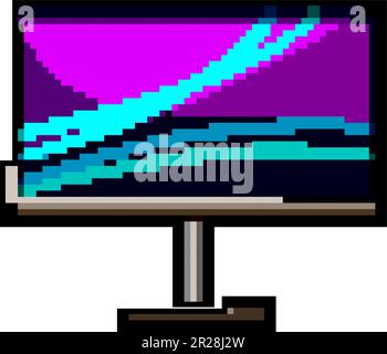 blank monitor pc game pixel art vector illustration Stock Vector Image ...