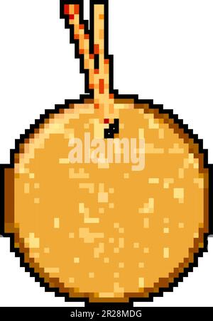 brown paper tag game pixel art vector illustration Stock Vector Image ...