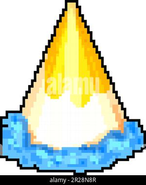 cap party hat game pixel art vector illustration Stock Vector Image ...