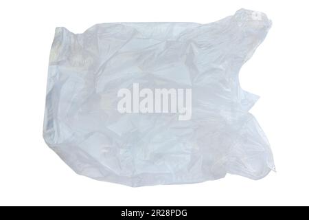 Clear plastic bag isolated on white background Stock Photo