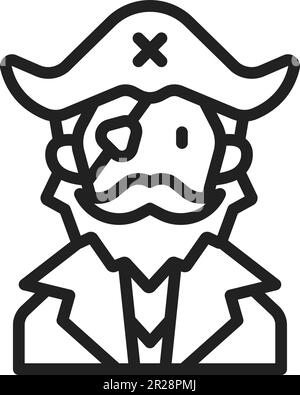 Pirate icon vector image. Suitable for mobile application web application and print media. Stock Vector