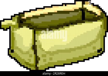 study pencil case game pixel art vector illustration Stock Vector