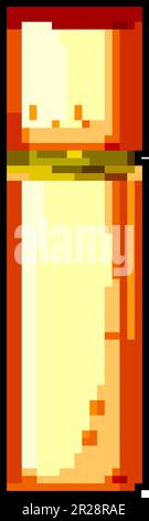 stationery pencil case game pixel art vector illustration Stock Vector