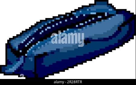 bag pencil case game pixel art vector illustration Stock Vector