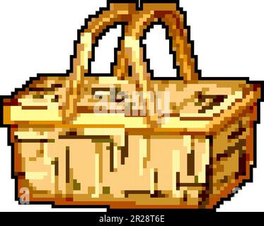 Pixel bread for game assets Royalty Free Vector Image