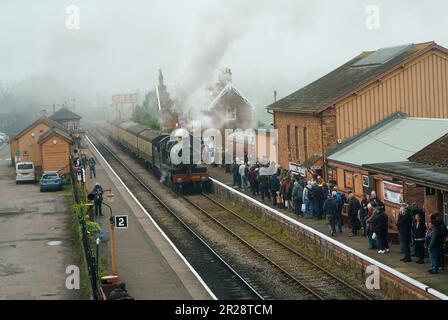 GWR 2900 'Saint' Class No. 2999 Lady of Legend is a 4-6-0 steam locomotive completed in 2019 to a design by George Jackson Churchward. Stock Photo