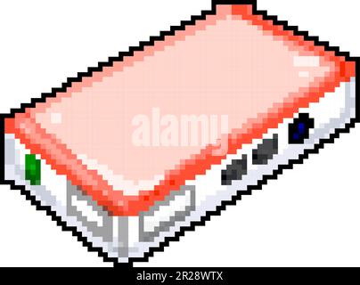 vector pixel art usb charger isolated cartoon Stock Vector Image & Art -  Alamy