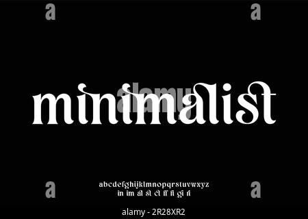 Vintage curved decorative ligature style font vector illustration Stock Vector
