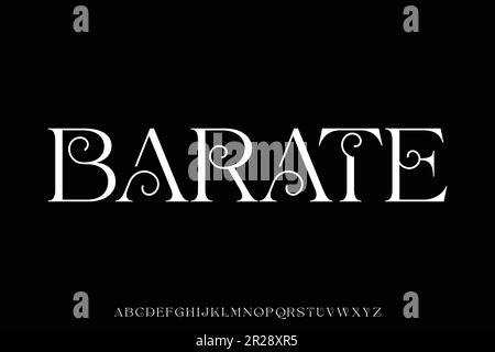 Natural elegant decorative serif style display font vector Stock Vector