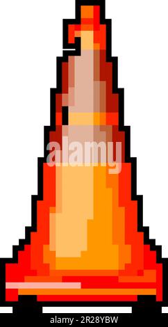barricade road barrier game pixel art vector illustration Stock Vector ...