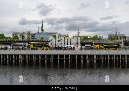 Riga, Latvia. 17th May, 2023. The historic Centre of Riga, Latvia, 17 May 2023. Pictured bus station, public transport. Credit: David Tanecek/CTK Photo/Alamy Live News Stock Photo