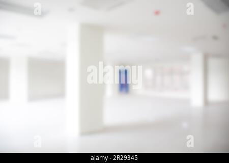 Blurred and defocus, Residential space nobody. The space inside the building is empty. Empty room space and open-air, which is under construction. Off Stock Photo
