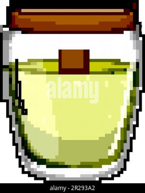 aromatic scented candle game pixel art vector illustration Stock Vector