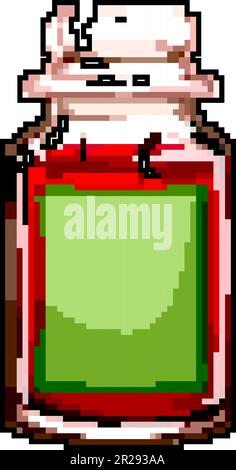 spa scented candle game pixel art vector illustration Stock Vector