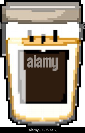 jar scented candle game pixel art vector illustration Stock Vector